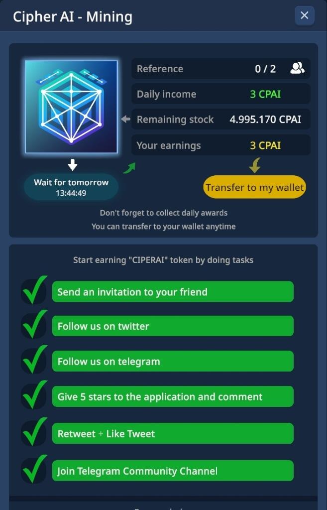 Chiper AI Mining.