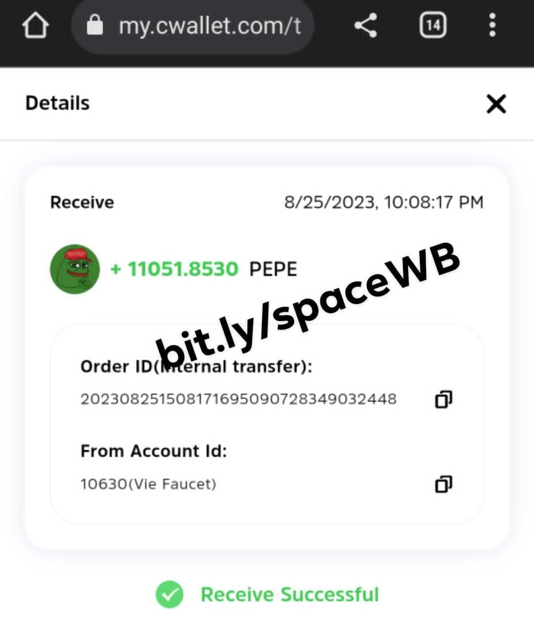 Garapan faucet koin $PEPE terbaik, instan withdraw. 11.500 $PEPE dlm 15 menit