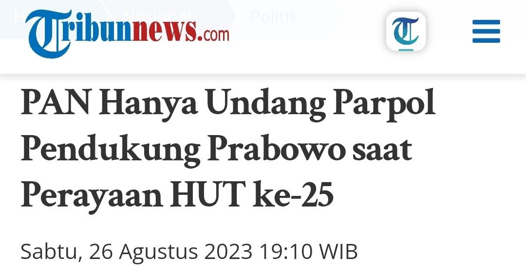 PAN Pastikan Jokowi Tak Hadiri HUT ke-25 di Jakarta, Ini Alasannya