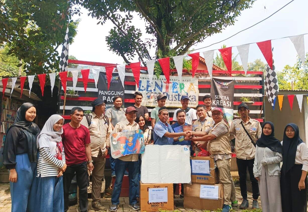 PT Titis Sampurna Aksi CSR Santunan Yatim-Jompo dan Buku ke TBM Lentera Pustaka
