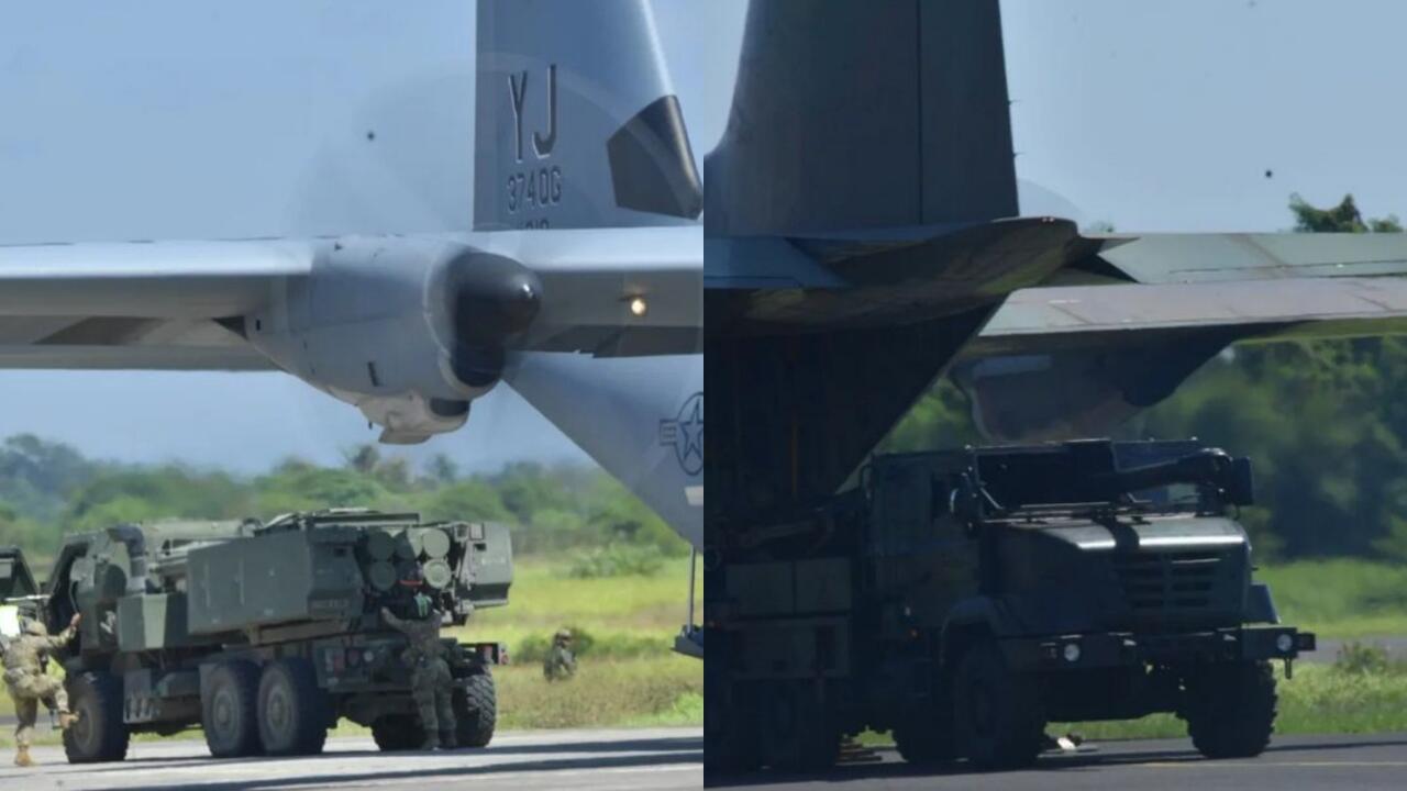 Super Garuda Shield 2023: Latihan Loading/Unloading Himars dan Caesar dari Hercules