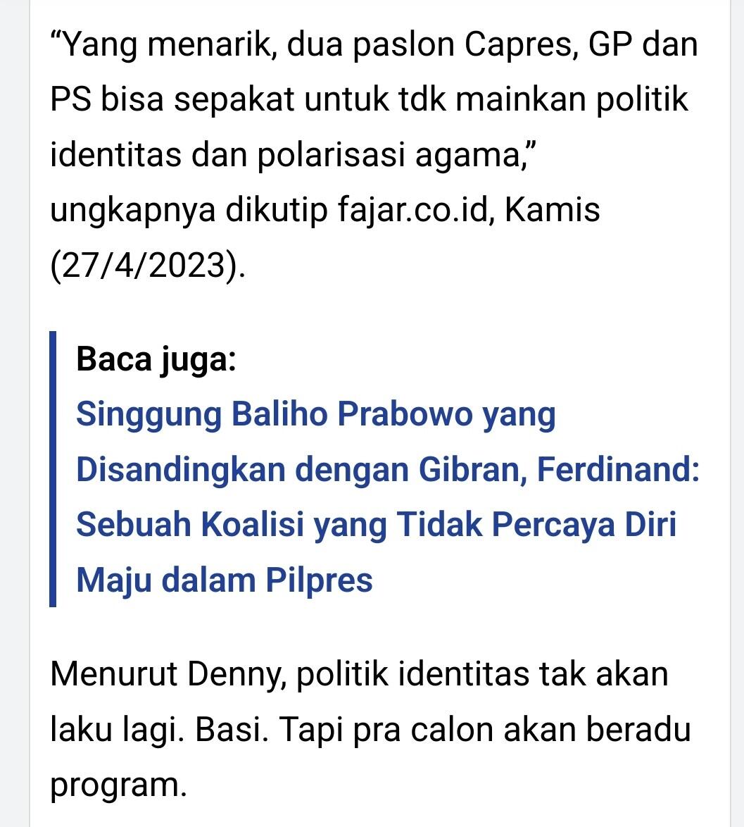 Denny Siregar Dorong Prabowo Ikuti Ganjar, Tampil Di Azan Televisi