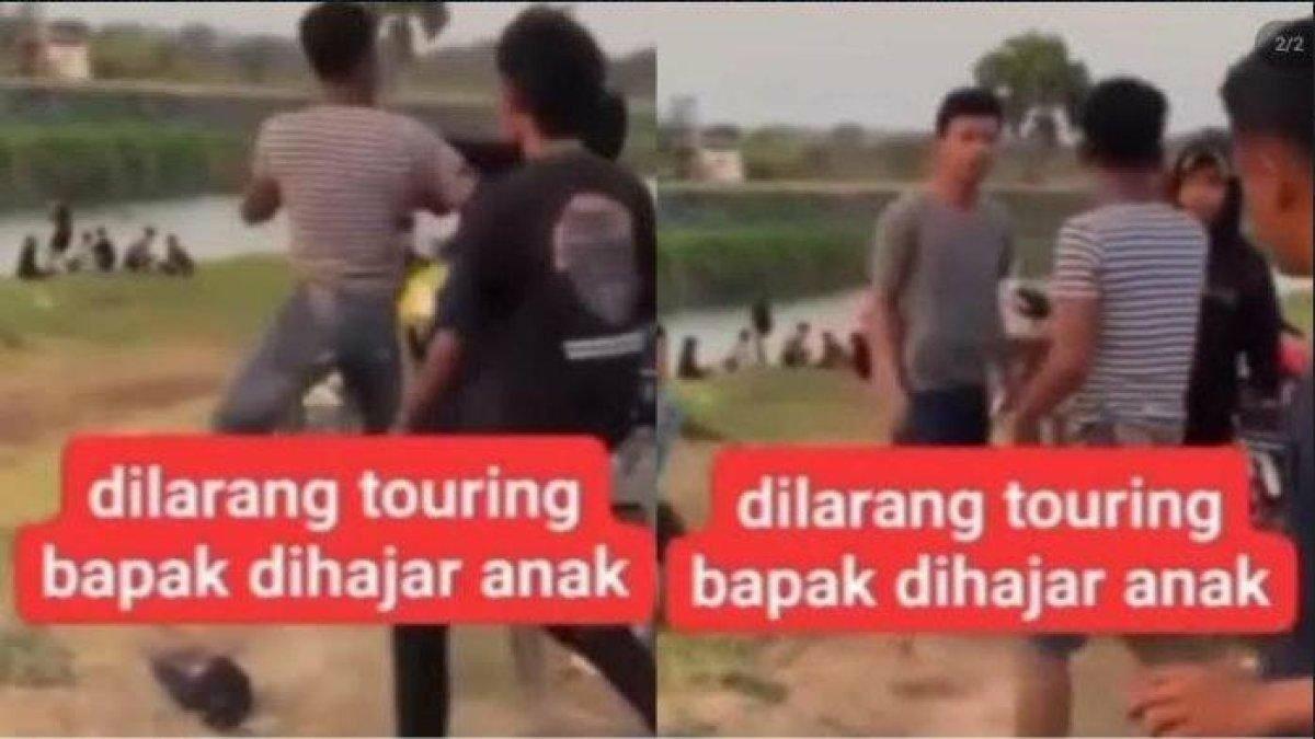 Gara-gara Gak Dibolehin Touring, Pria Ini Tonjok Ayahnya Sendiri di Tempat Umum!