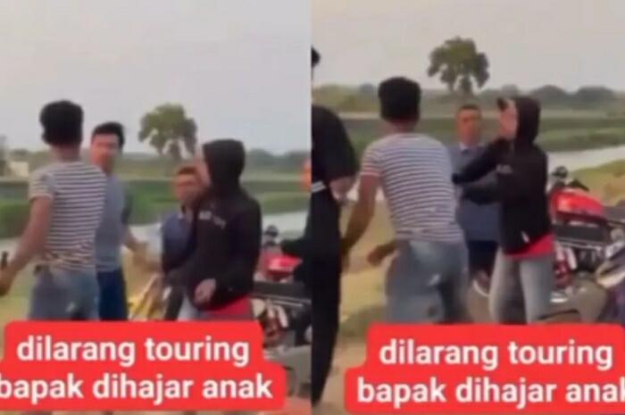 Gara-gara Gak Dibolehin Touring, Pria Ini Tonjok Ayahnya Sendiri di Tempat Umum!