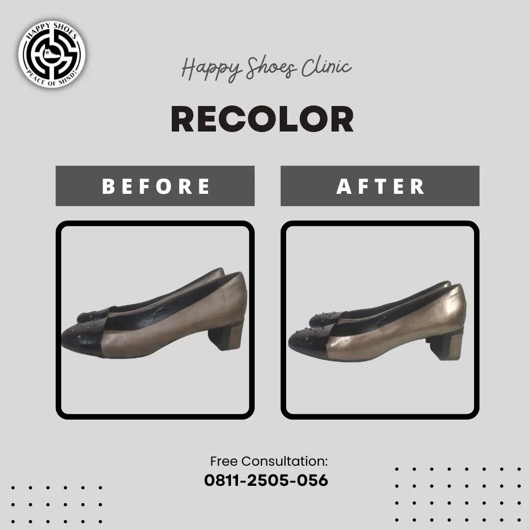 memperbaiki sepatu kulit yang mengelupas