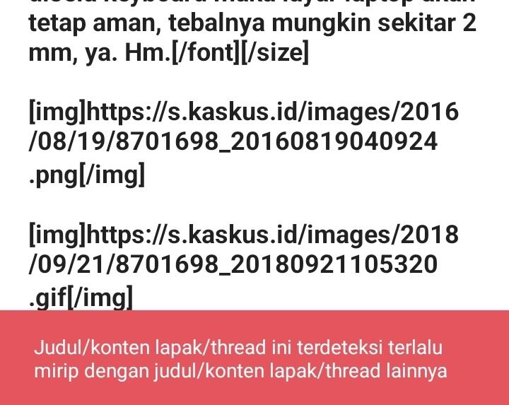 Tidak Bisa Edit Thread Sendiri Karena Dianggap Duplikat Thread Orang Lain?