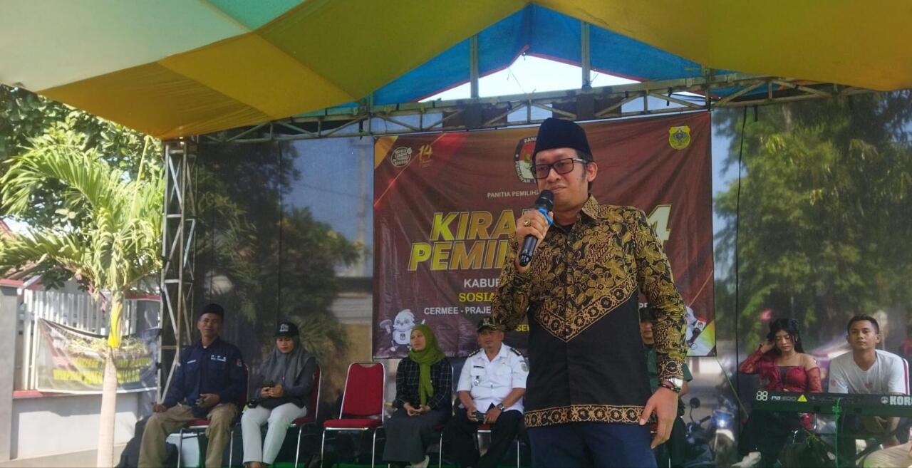 Kirab Pemilu Tahun 2024 Berawal di Cermee, Divisi Hukum KPU Bondowoso : Cermee Maju