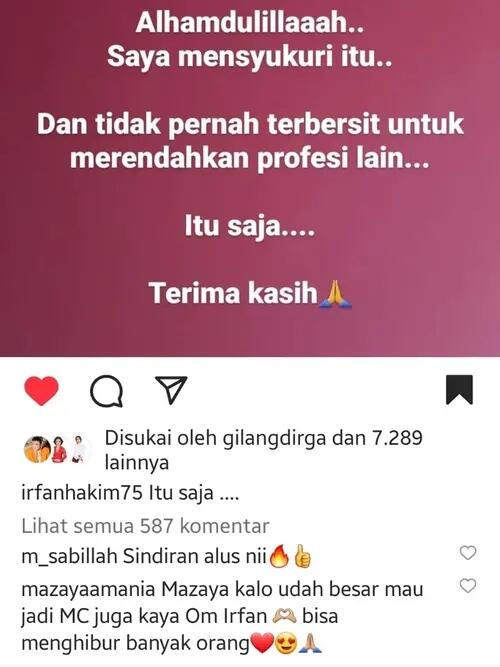 Irfan Hakim Ungkap Bangganya Jadi MC Netizen Kaitkan dengan Pernyataan Ganjar 

