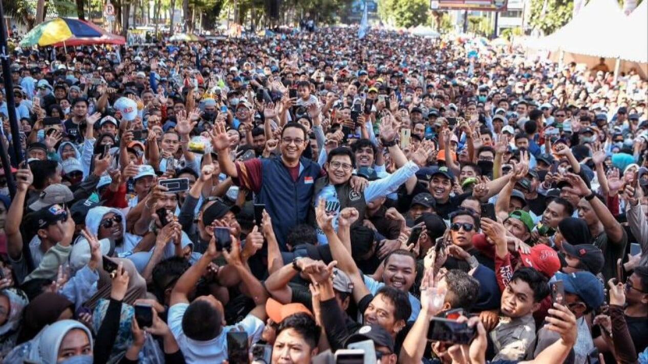 Anies Baswedan Disambut Lautan Manusia di Makassar, Survei Tak Berpengaruh