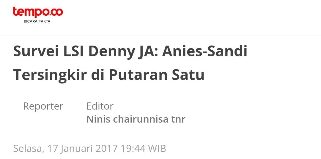 Sebut Survei Tak Kredibel, Jubir Anies Bongkar Aib Denny JA saat Pilkada DKI