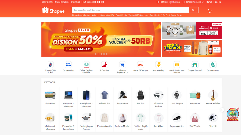 Shopee Hentikan Penjualan Produk dari Penjual Luar Negeri