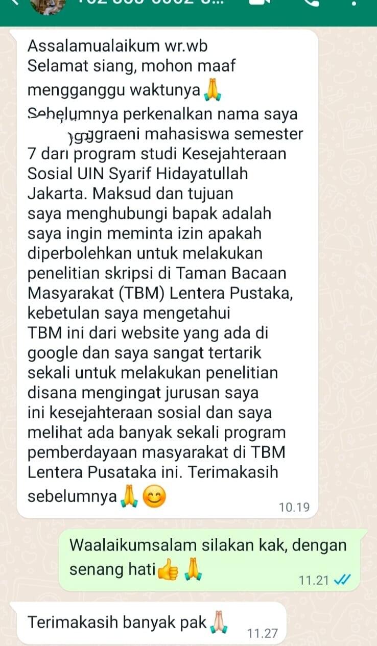 Ketika Mahasiswa Jadikan Taman Bacaan sebagai Objek Penelitian Skripsi