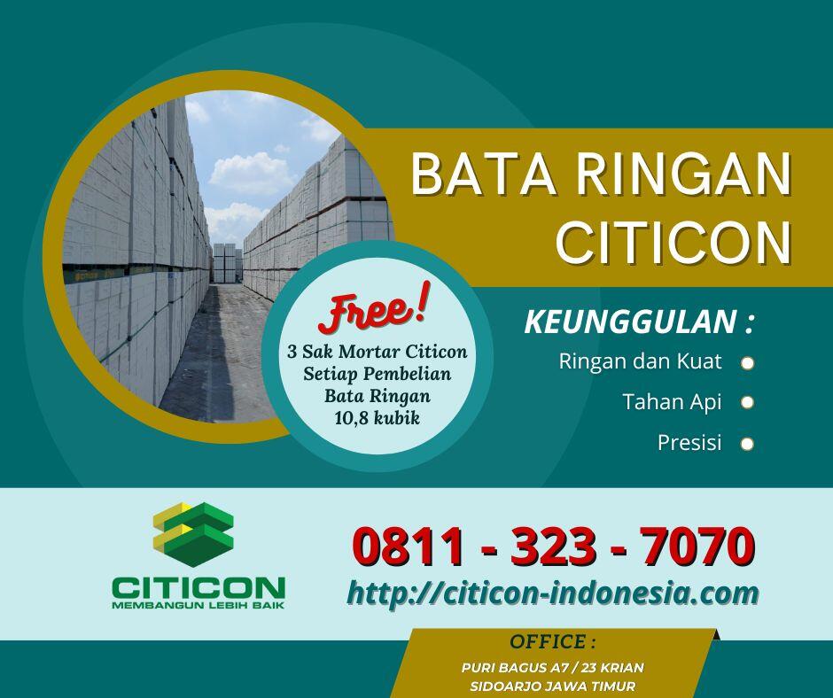 Bata Ringan Citicon Surabaya, 0811-323-7070 (TLP/WA)