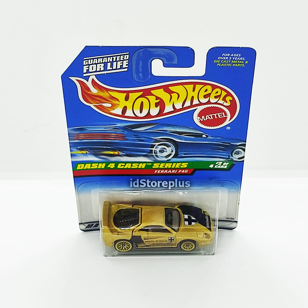 Diecast Mobil Hot Wheels Ferrari F40 Dash 4 Cash Series 2 of 4 Cars Collector No 722