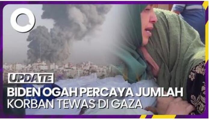 Biden Ragukan Jumlah Korban Jiwa di Gaza Akibat Serangan Israel