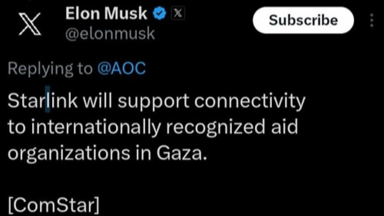 Hebat! Elon Musk Akan Pasok Starlink ke Organisasi Kemanusiaan Gaza, Israel Melawan