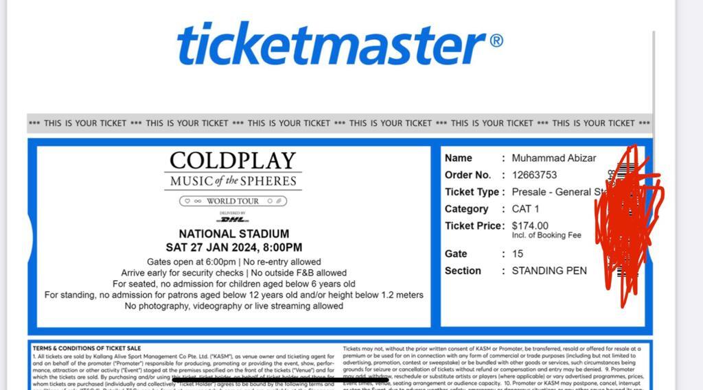 WTS Tiket Konser Coldplay at Singapore