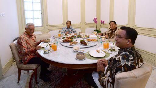 Presiden Jokowi Undang 3 Capres Makan Siang di Istana Merdeka, Warganet: Netralitas!