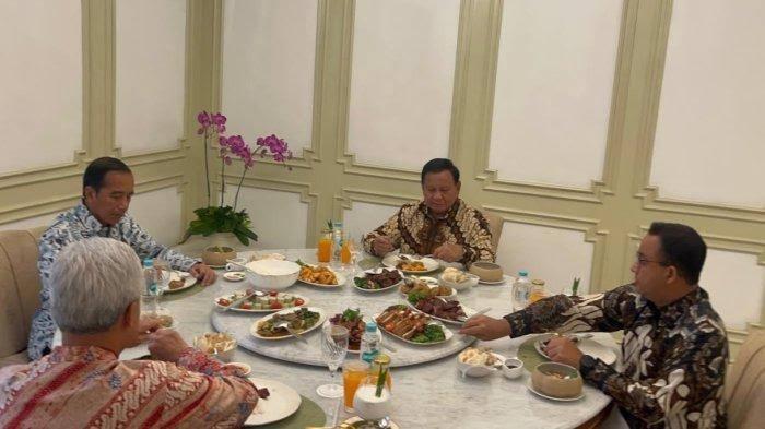 Presiden Jokowi Undang 3 Capres Makan Siang di Istana Merdeka, Warganet: Netralitas!