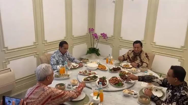 Presiden Jokowi Undang 3 Capres Makan Siang di Istana Merdeka, Warganet: Netralitas!