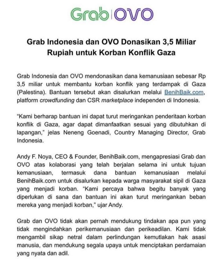 Kontroversi Kabar Dukungan Politik Bos Grab dan Ovo Pada Israel, Ini Dia Faktanya!