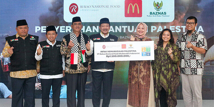 McD Indonesia Donasi Rp1,5 Miliar untuk Warga Palestina Lewat BAZNAS