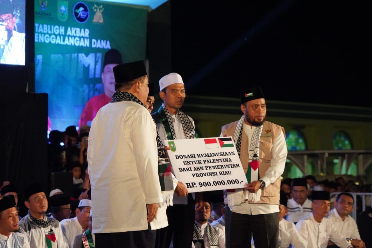 Tabligh Akbar UAS: Terhimpun Rp5,5 M Siap Diberikan ke Rakyat Palestina 