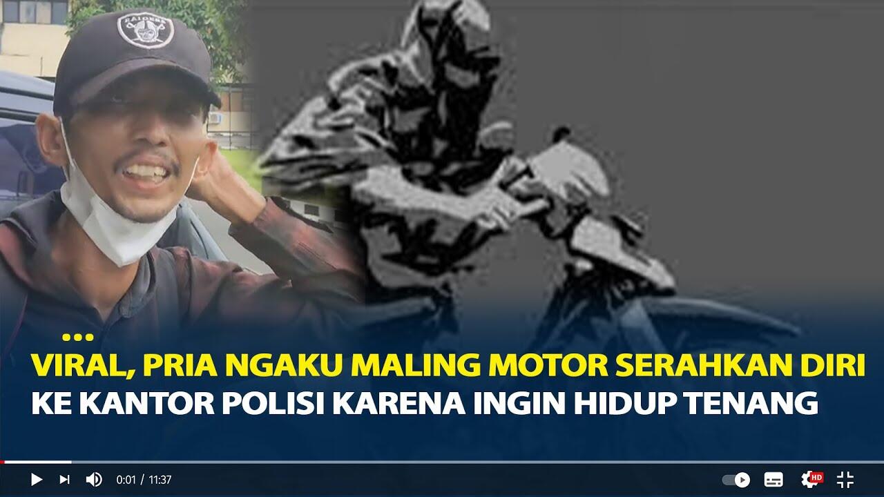 Viral Pria Ngaku Maling Motor dan Serahkan Diri ke Polisi, Cuma Cari Tumpangan Hidup?