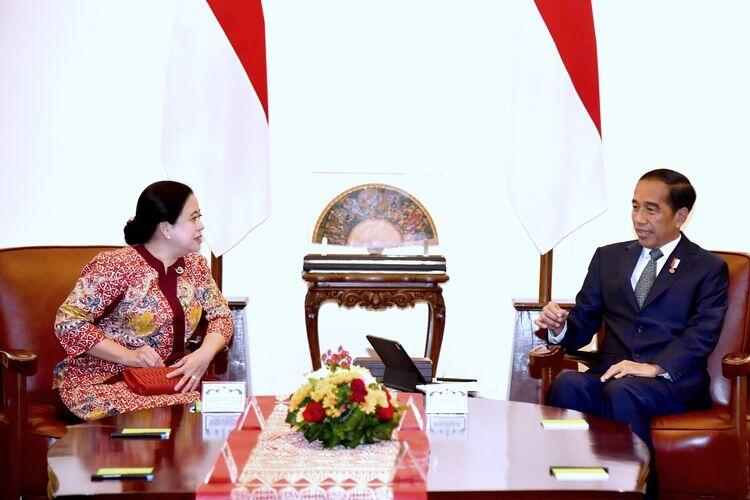 Bertemu Jokowi Kali Pertama Setelah Gibran Cawapres, Puan: Enggak Ada Huru-hara