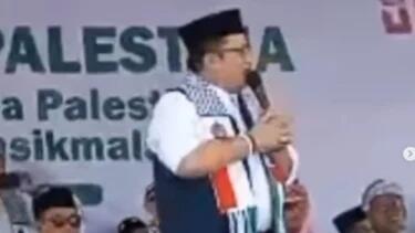 Viral Bupati Tasikmalaya Teriak 'Bantu Israel' di Aksi Bela Palestina!