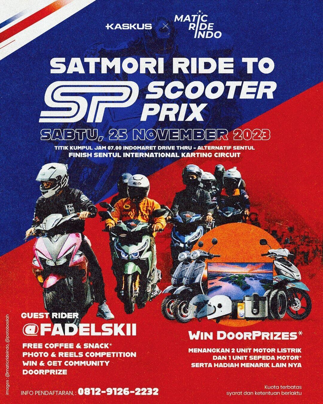 Ratusan Rider Siap Satmori ke Scooter Prix 2023!