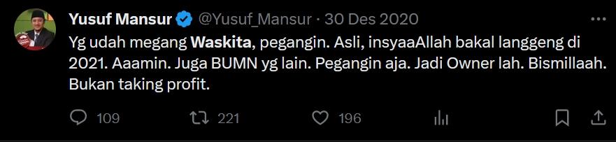 BEI Ingatkan Waskita Soal Potensi Delisting