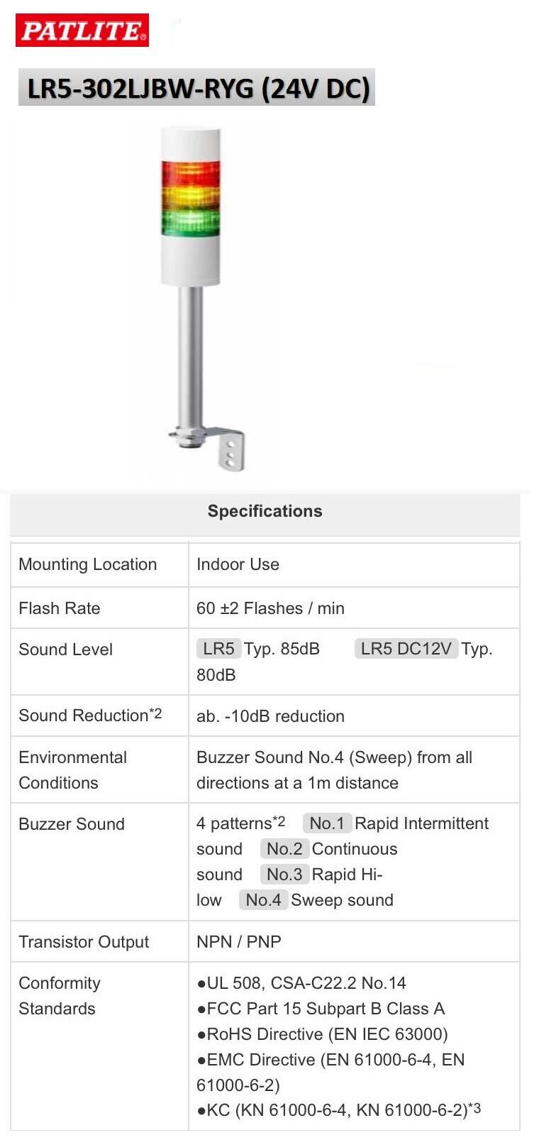 PATLITE Safety Equipment