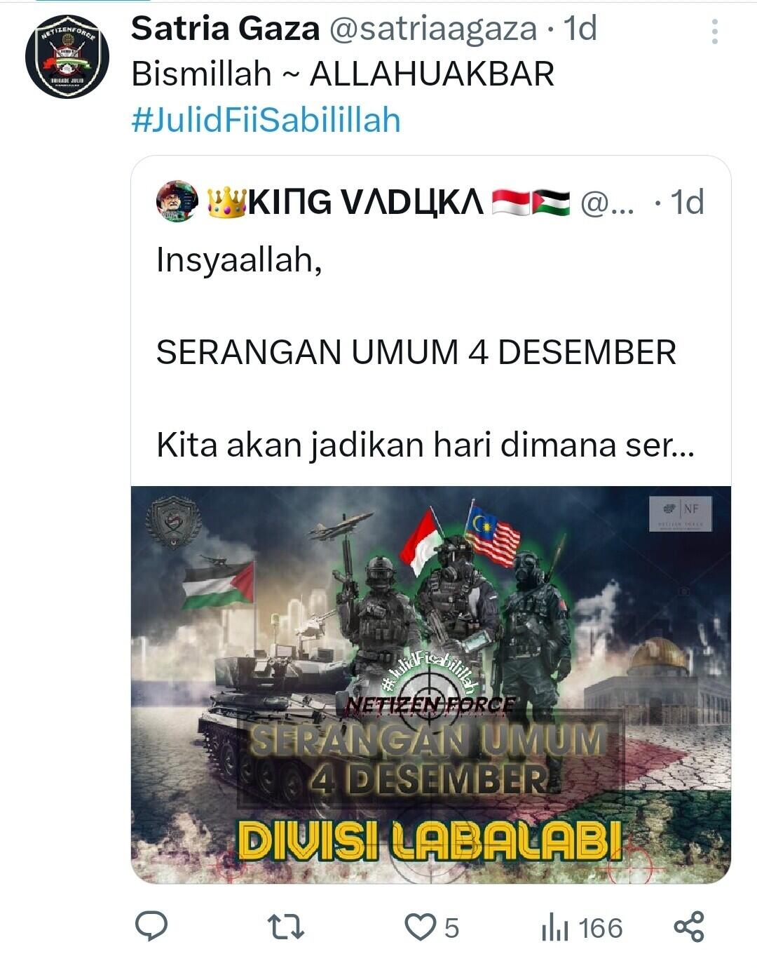 Julid fisabilillah, Strategi Jihad Membela Palestina yang Berperang Tanpa Pedang 