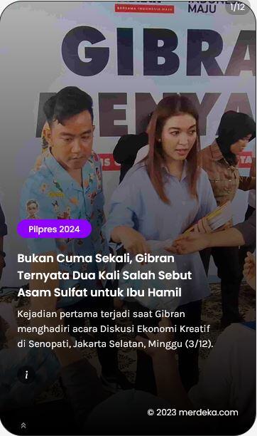 Bukan cuma sekali, Gibran ternyata dua kali salah sebut Asam Sulfat untuk Ibu Hamil