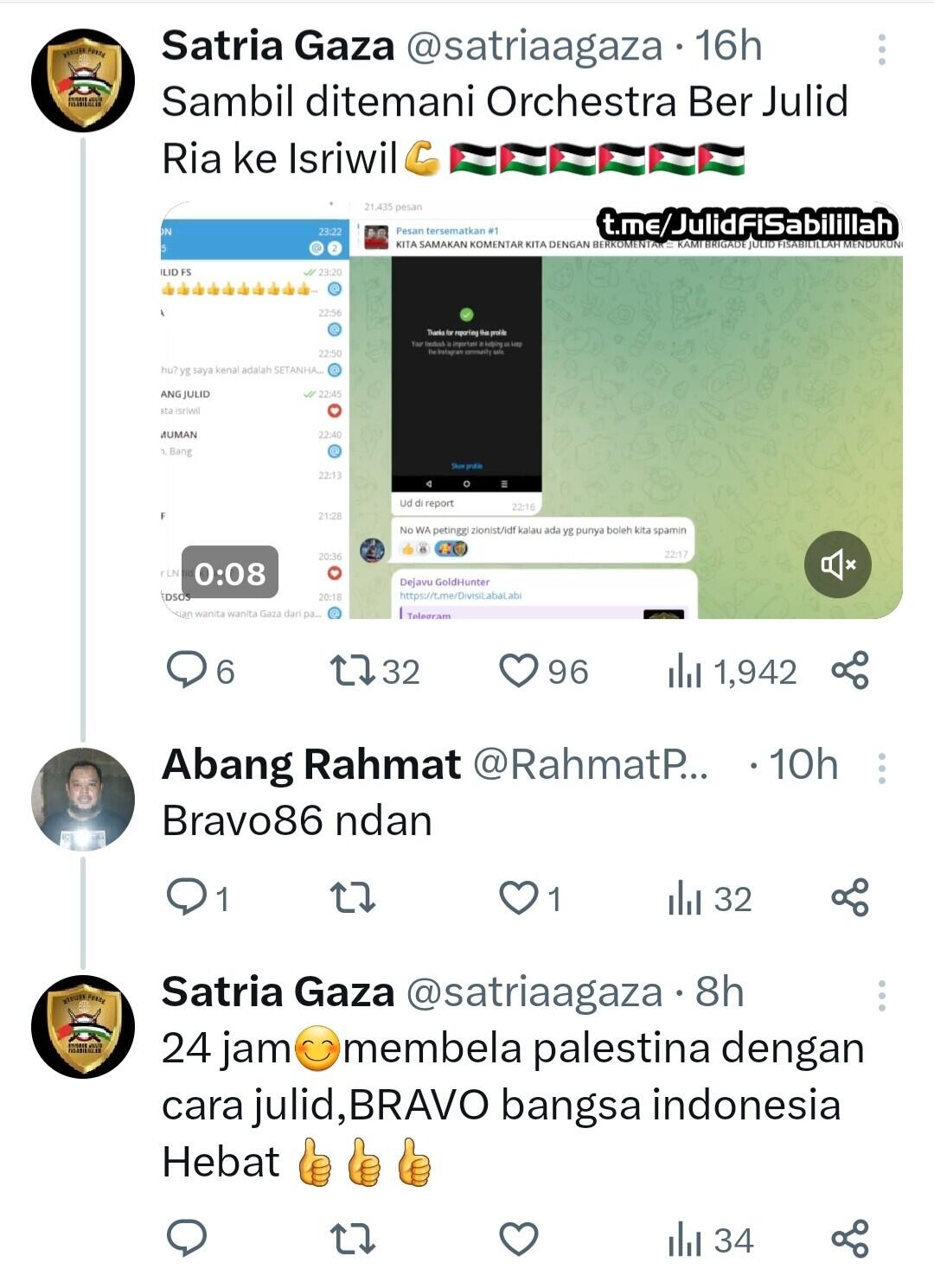 Netizen Indonesia Bertindak, Akun Zionis Ketar-ketir