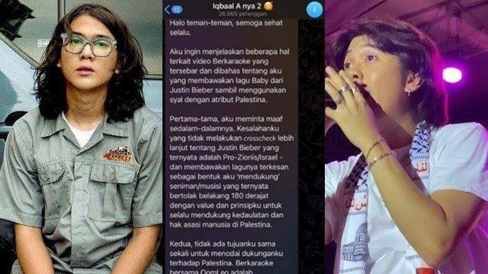 Nyanyi Lagu 'Baby' Pakai Syal Palestina, Iqbaal Ramadhan Dihujat Netizen!