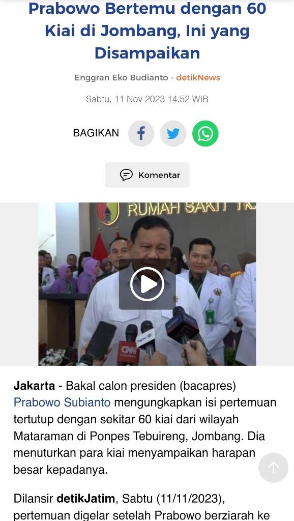 Relawan Dan Kiai Kampung Banyuwangi Siap Menangkan Prabowo Gibran 1 Putaran