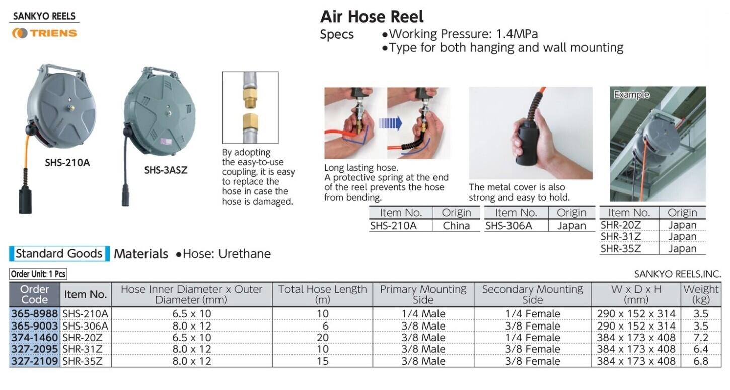 TRIENS Air Hose dari Sankyo Reel Co., Ltd Japan