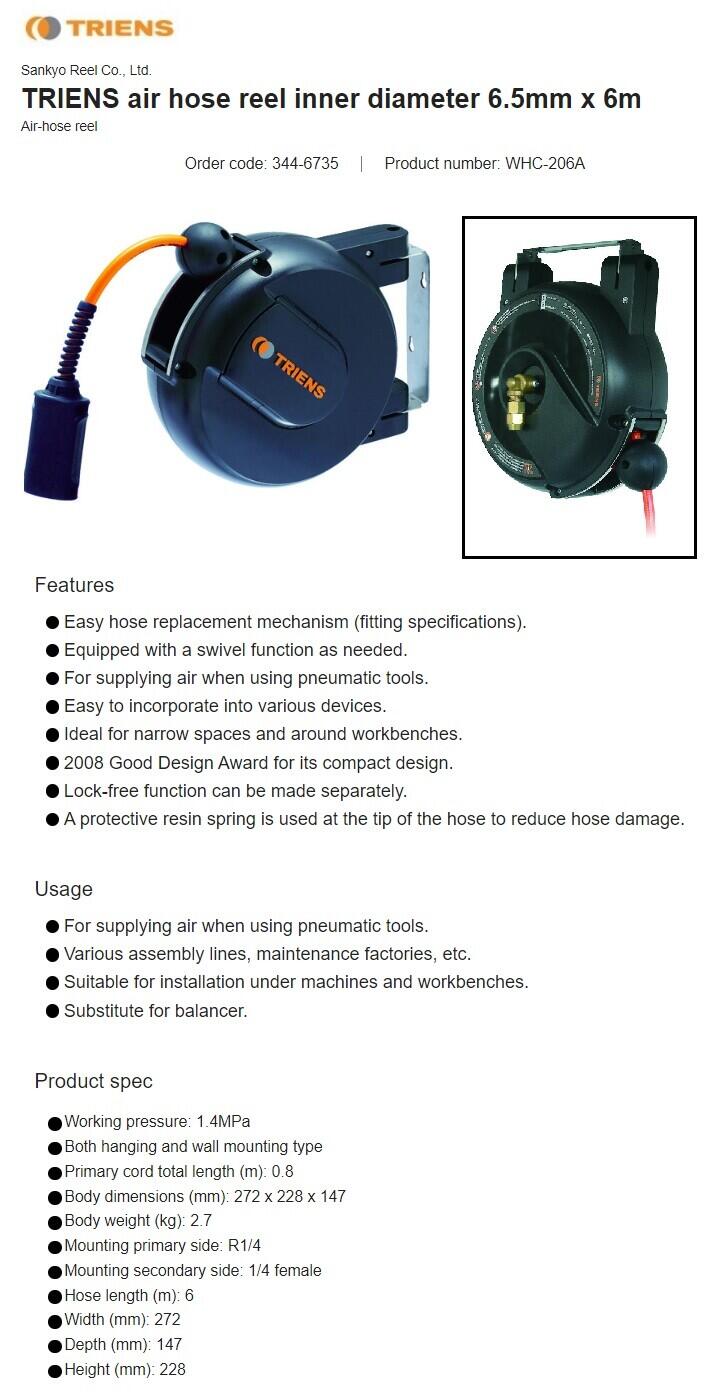 TRIENS Air Hose dari Sankyo Reel Co., Ltd Japan