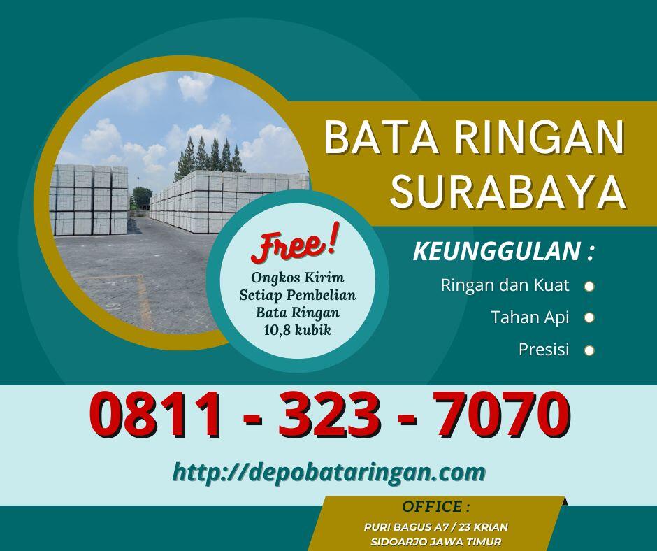 Jual Bata Ringan Surabaya, 0811–323–7070 (TLP/WA)