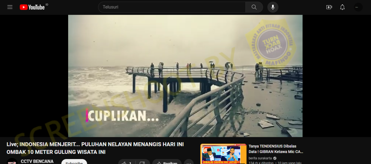 &#91;CEK FAKTA&#93; Ombak Tsunami Setinggi 10 Meter Meluluhlantakkan Tempat Wisata !