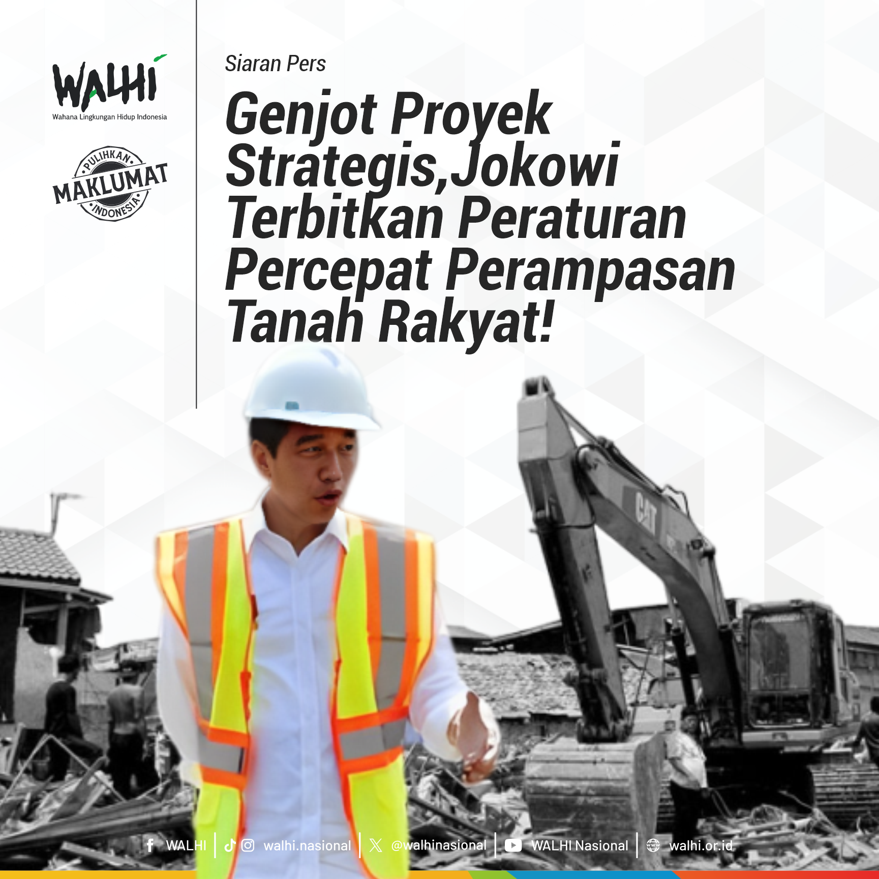 Demi Proyek Strategis, Jokowi Terbitkan Peraturan Percepat Perampasan Tanah Rakyat