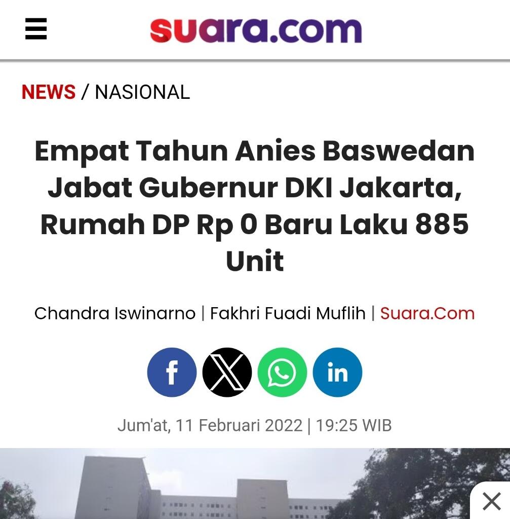 Tensi Anies Terlihat Meninggi Ketika Programnya di Jakarta DP Nol Rupiah Disebut..