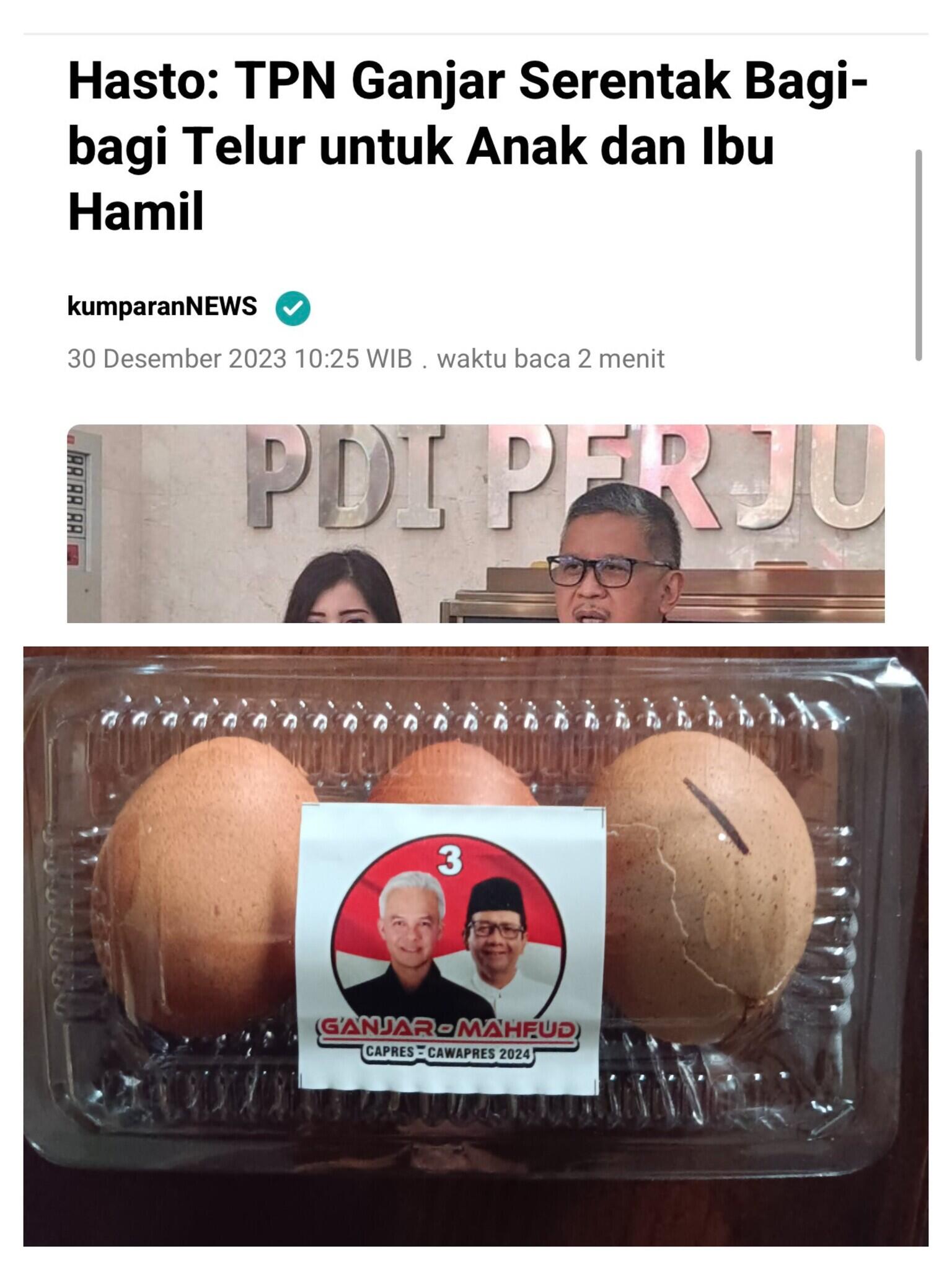 TKD Prabowo-Gibran Jatim Bagi 2000 Nasi Kotak di Pasar