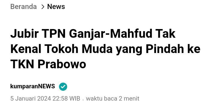 2 Anak Muda TPN Ganjar-Mahfud Gabung TKN Fanta Prabowo-Gibran, Ini Alasannya