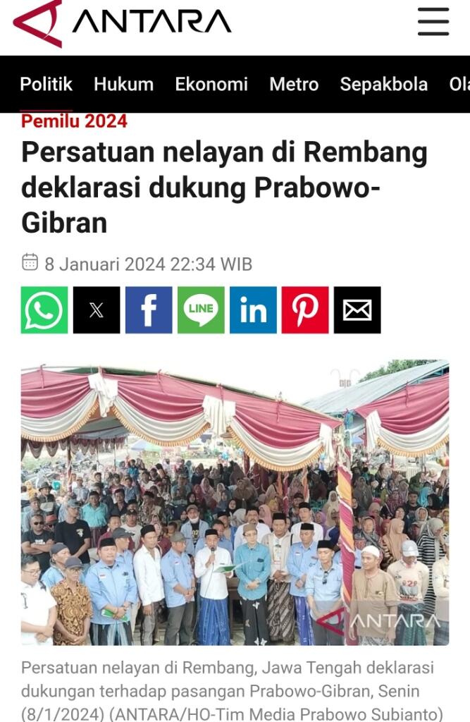 Dukungan ke Prabowo Terus Mengalir Meski Diberi Skor Jelek Anies-Ganjar