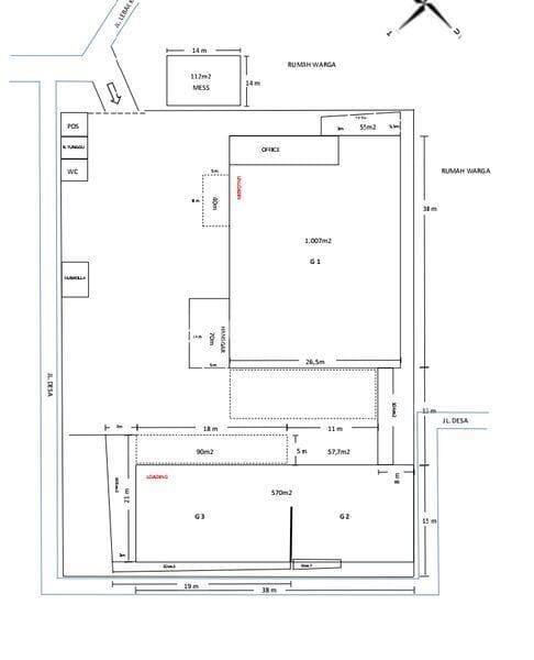 Gudang Murah Plus Kantor Dan Mess Karyawan Di Cileungsi Bogor