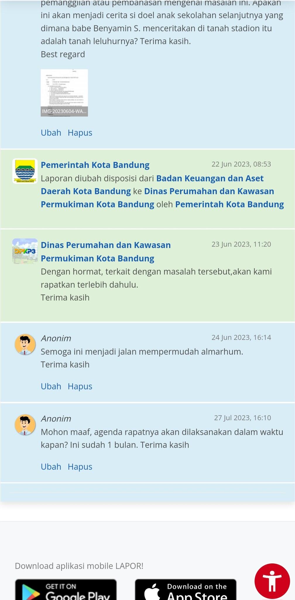&#91;TOLONG GAN, SAPA TAU ADA YANG NGERTI&#93; SENGKETA TANAH STADION GBLA, APLIKASI LAPOR!
