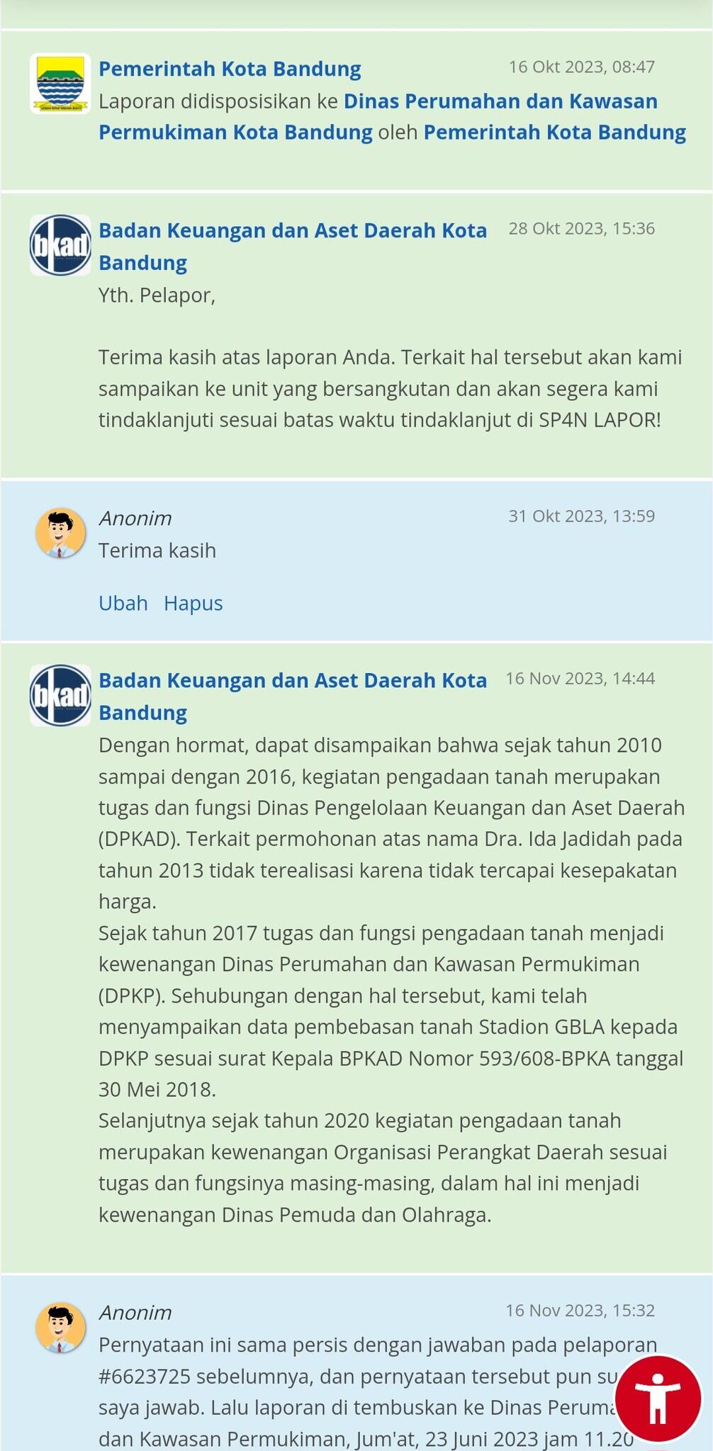 &#91;TOLONG GAN, SAPA TAU ADA YANG NGERTI&#93; SENGKETA TANAH STADION GBLA, APLIKASI LAPOR!